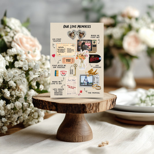 Collage Wedding Invitation – Custom Love Memories in Scrapbook Style