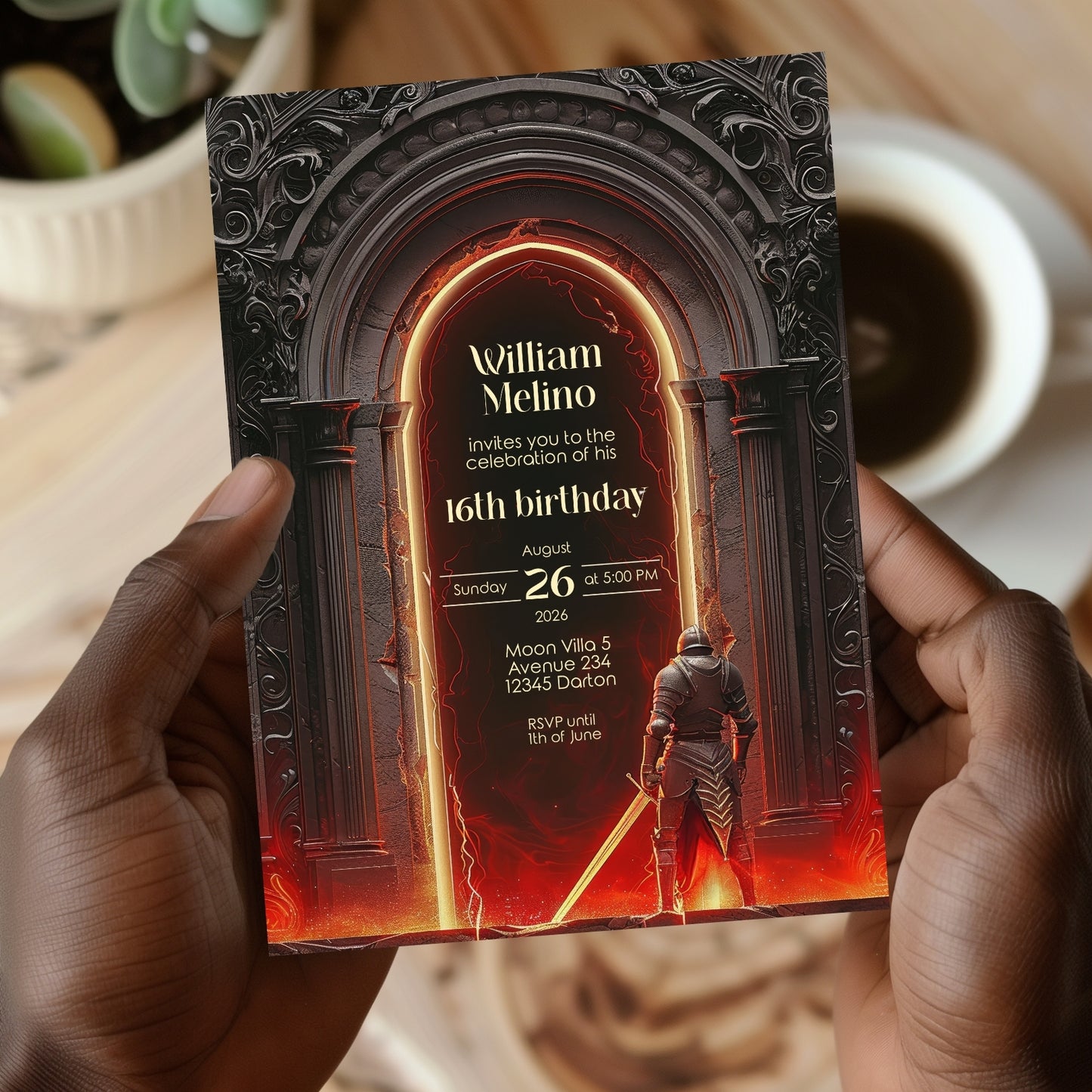 Epic Knight Birthday Invitation – Medieval Adventure Theme