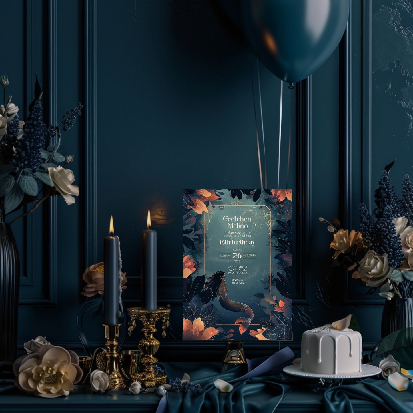 Enchanting Mermaid Birthday Invitation – Fantasy Party