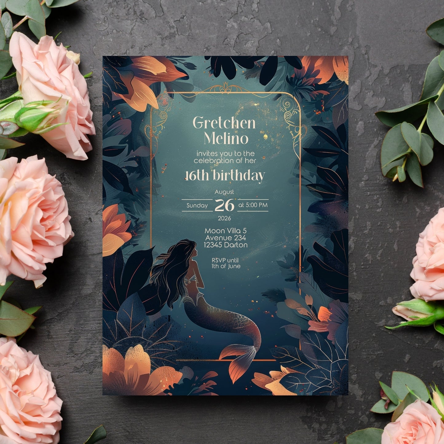 Enchanting Mermaid Birthday Invitation – Fantasy Party