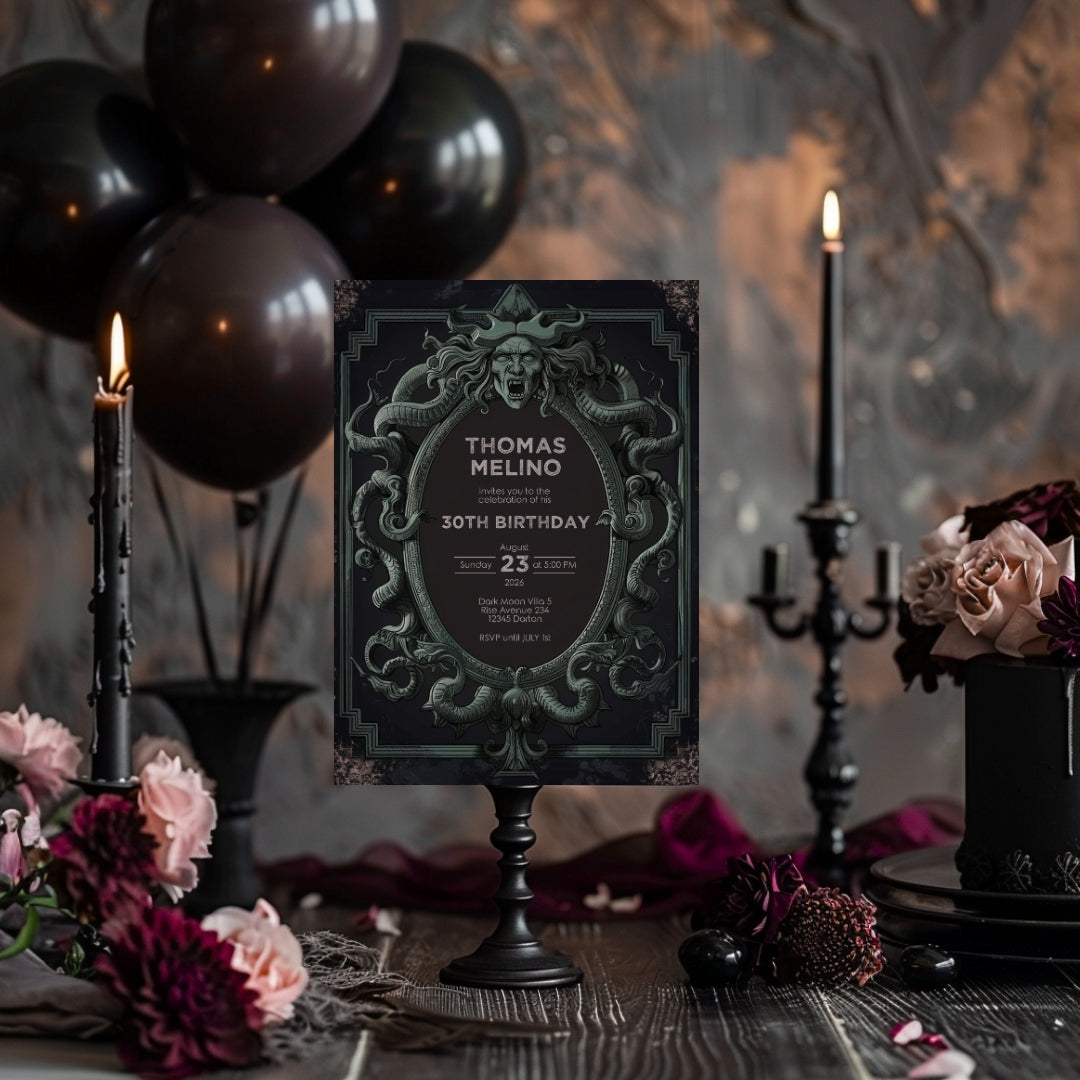 Mystic Gorgon Birthday Party - Medusa inspired Serpentine Look