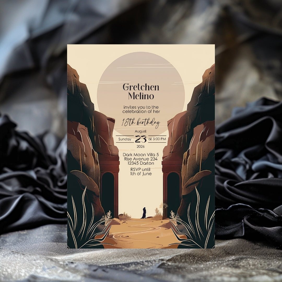 Desert Canyon Birthday Invitation