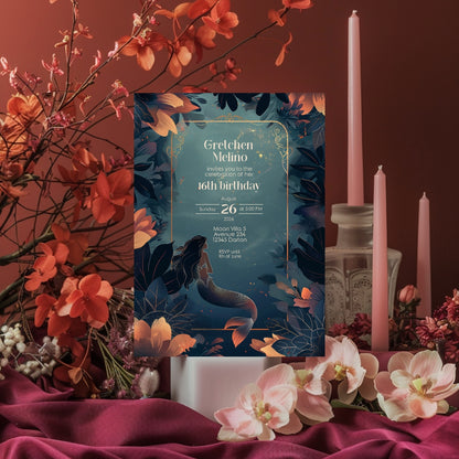 Enchanting Mermaid Birthday Invitation – Fantasy Party