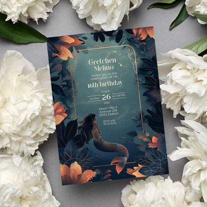 Enchanting Mermaid Birthday Invitation – Fantasy Party
