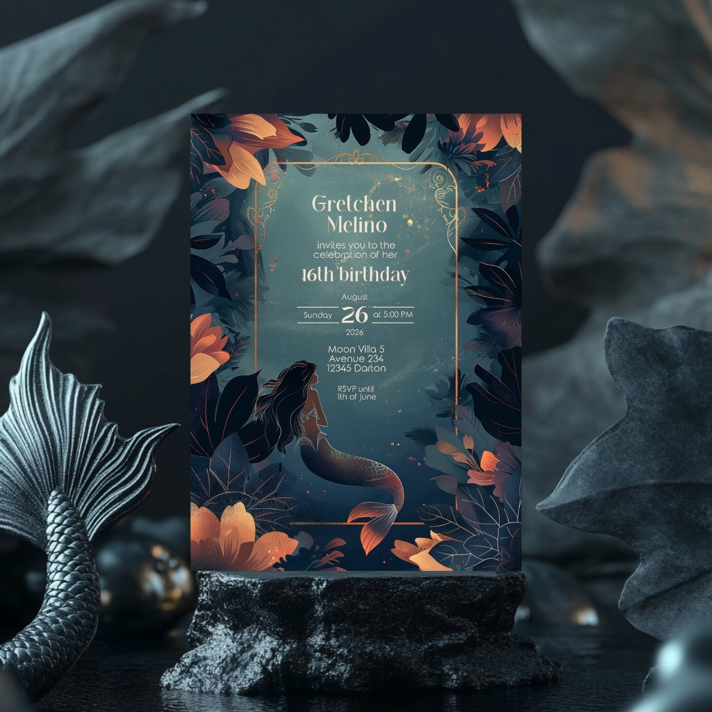 Enchanting Mermaid Birthday Invitation – Fantasy Party