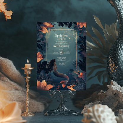 Enchanting Mermaid Birthday Invitation – Fantasy Party
