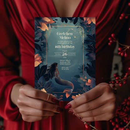 Enchanting Mermaid Birthday Invitation – Fantasy Party