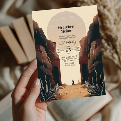 Desert Canyon Birthday Invitation