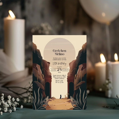 Desert Canyon Birthday Invitation