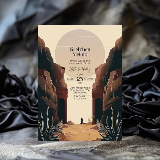 Desert Canyon Birthday Invitation