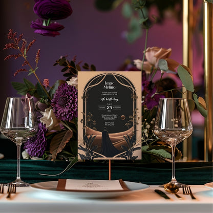 Dark Dune Desert Emperor Birthday Invitation