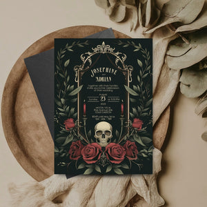 Romantic Skull Wedding Invitation